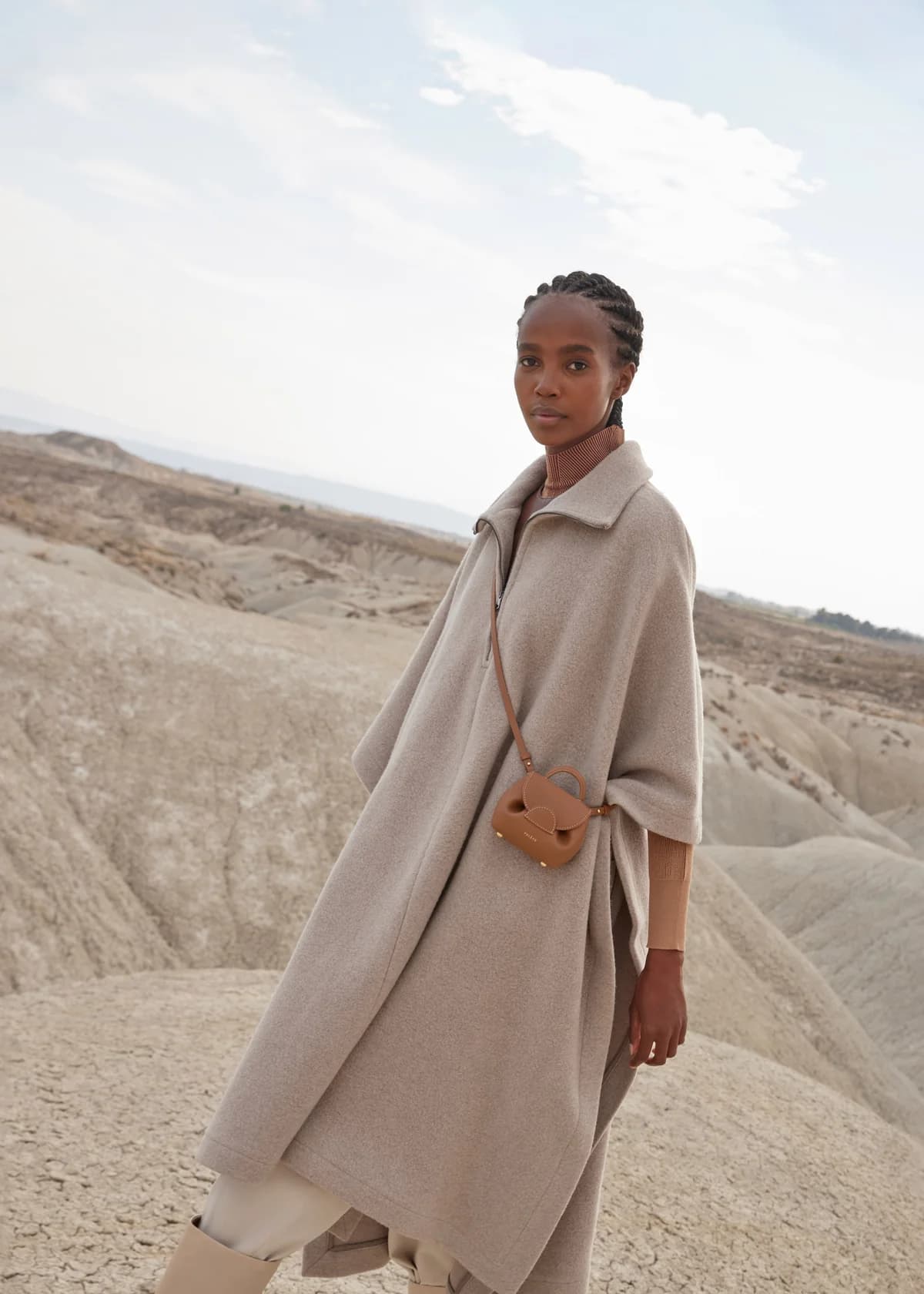 Polène Bag NUMÉRO UN MICRO — Grained Camel