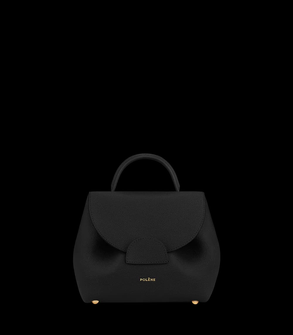 Polène Bag NUMÉRO UN NANO — Grained Black