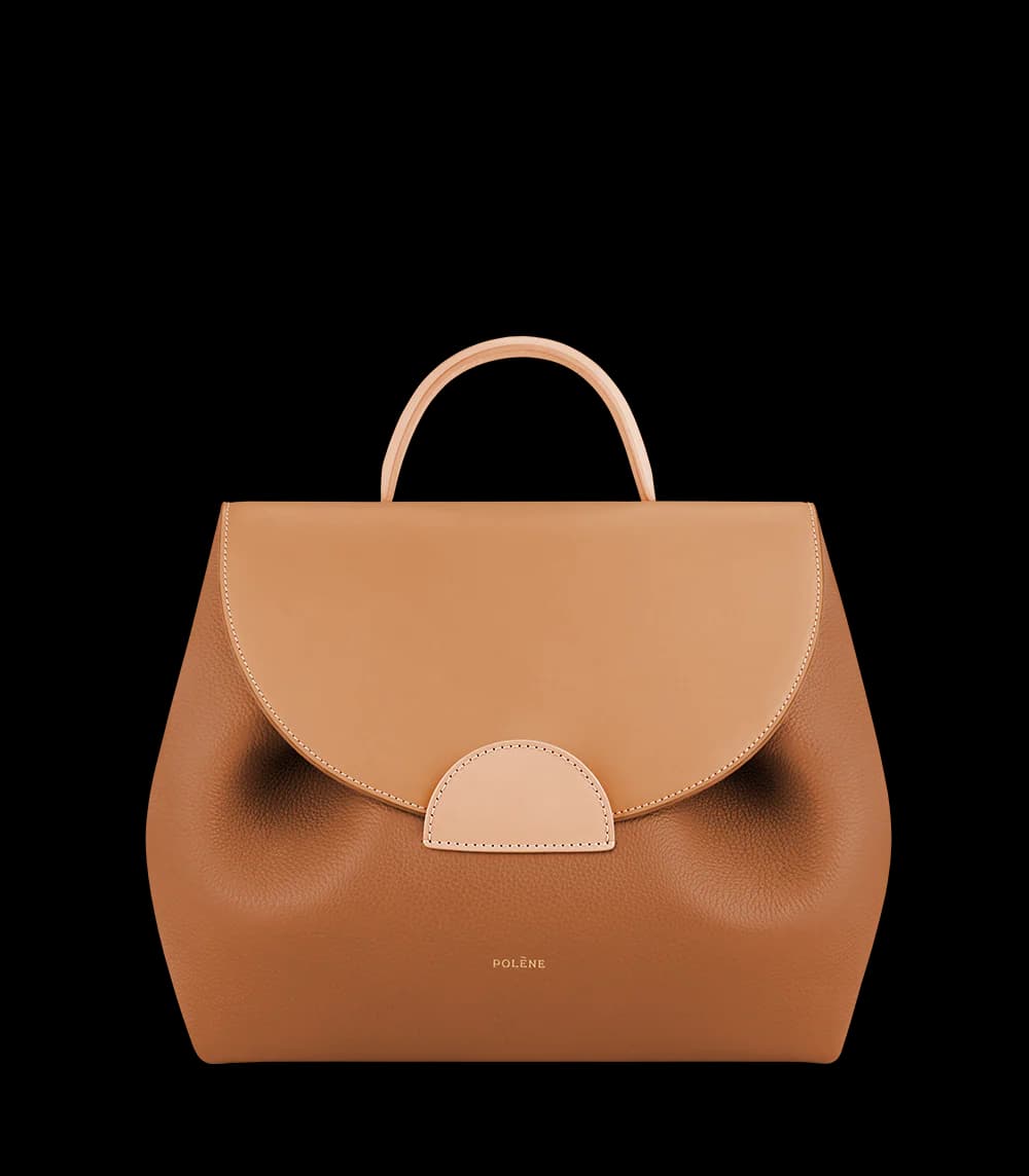 Polène Bag NUMÉRO UN — Grained Trio Camel