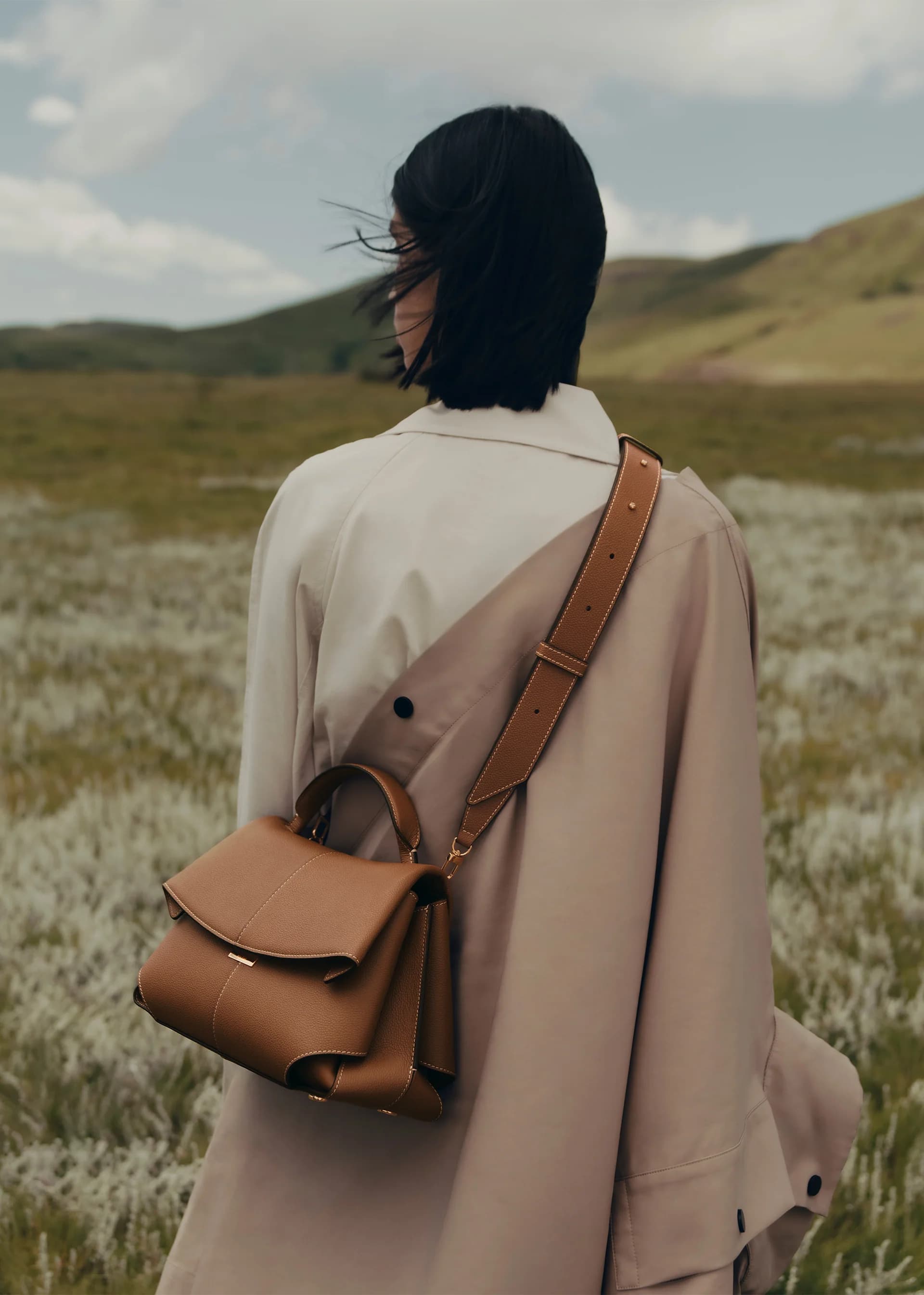 Polène Bag MOKKI — Camel Grained