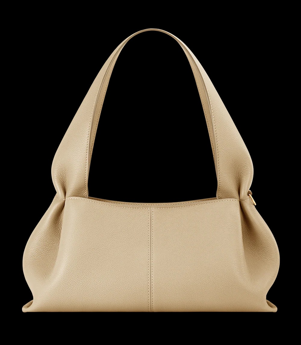 Polène NUMÉRO NEUF EAST-WEST Textured Sand — authentic Polène bag