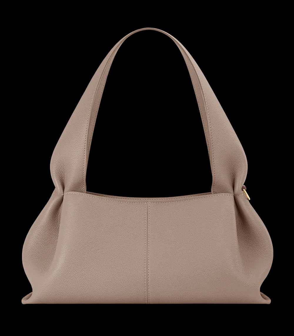 Polène NUMÉRO NEUF EAST-WEST Taupe Grained — authentic Polène bag
